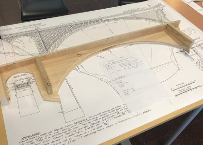 Bygging av den egentlige modellen av Orkla bro – 1